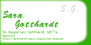 sara gotthardt business card